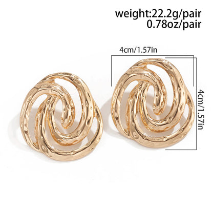 Snake Shaped Spiral Stud Earrings