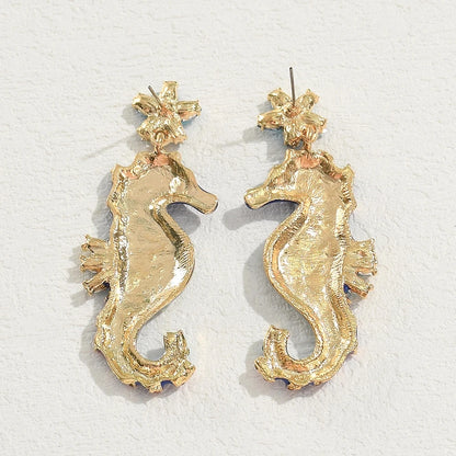 Marine Sparkle Drop Earrings