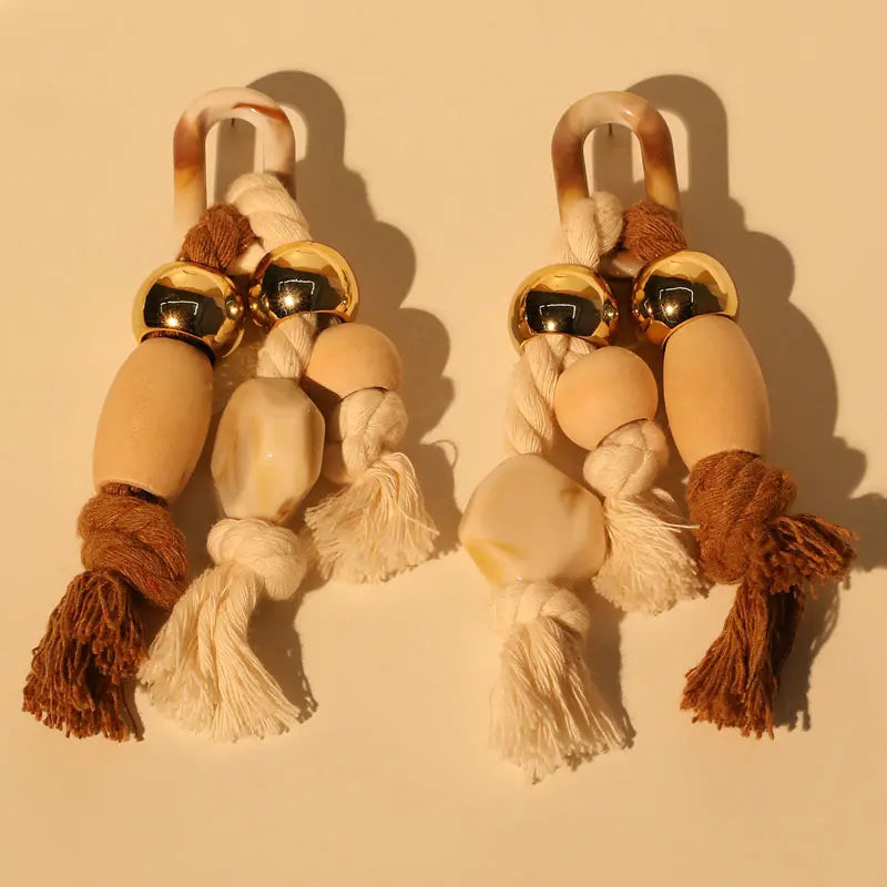 Beaded Elegance – Handmade Long Tassel Earrings