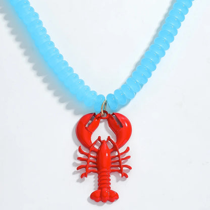Boho Beaded Crab Necklace