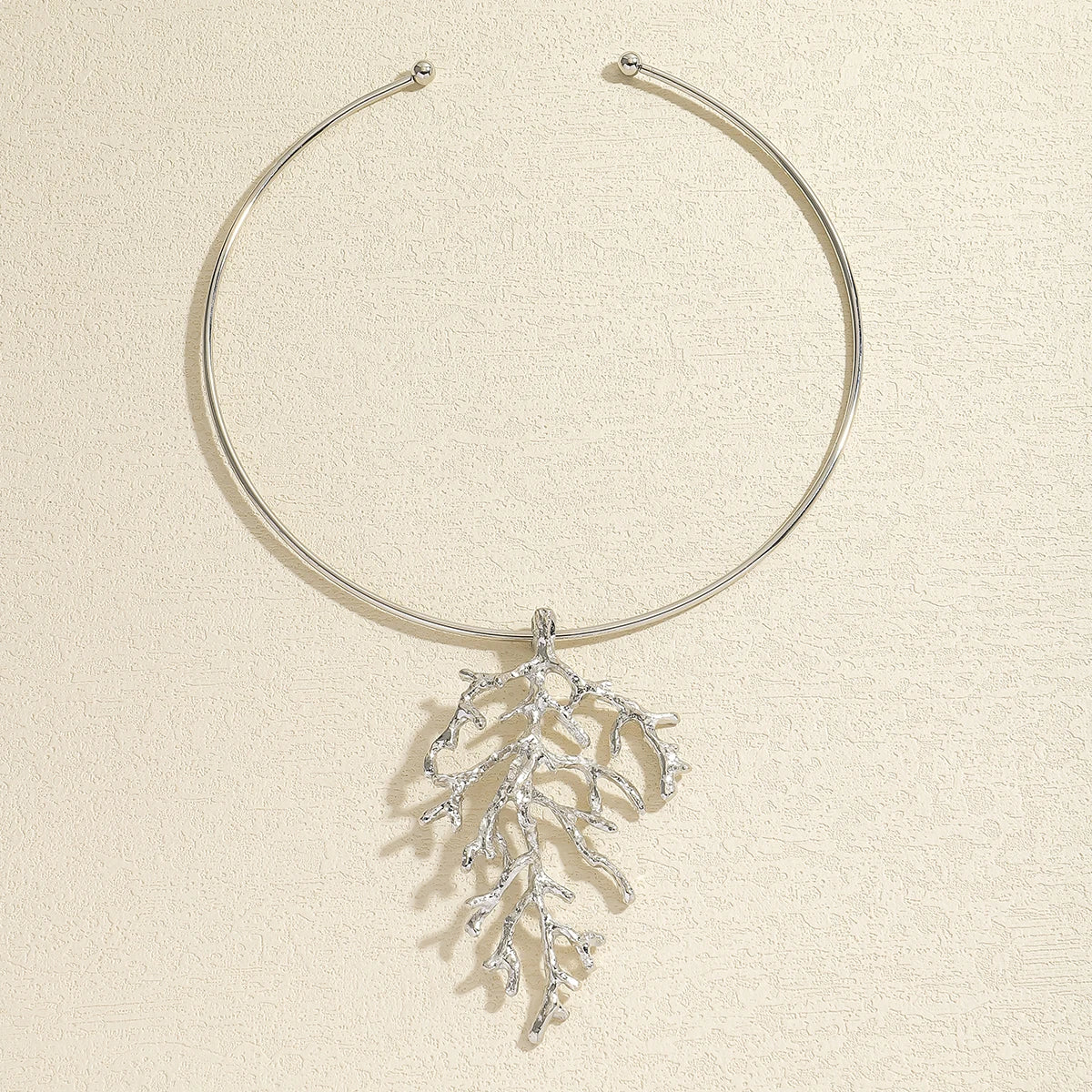 Coral Charm Choker Necklace