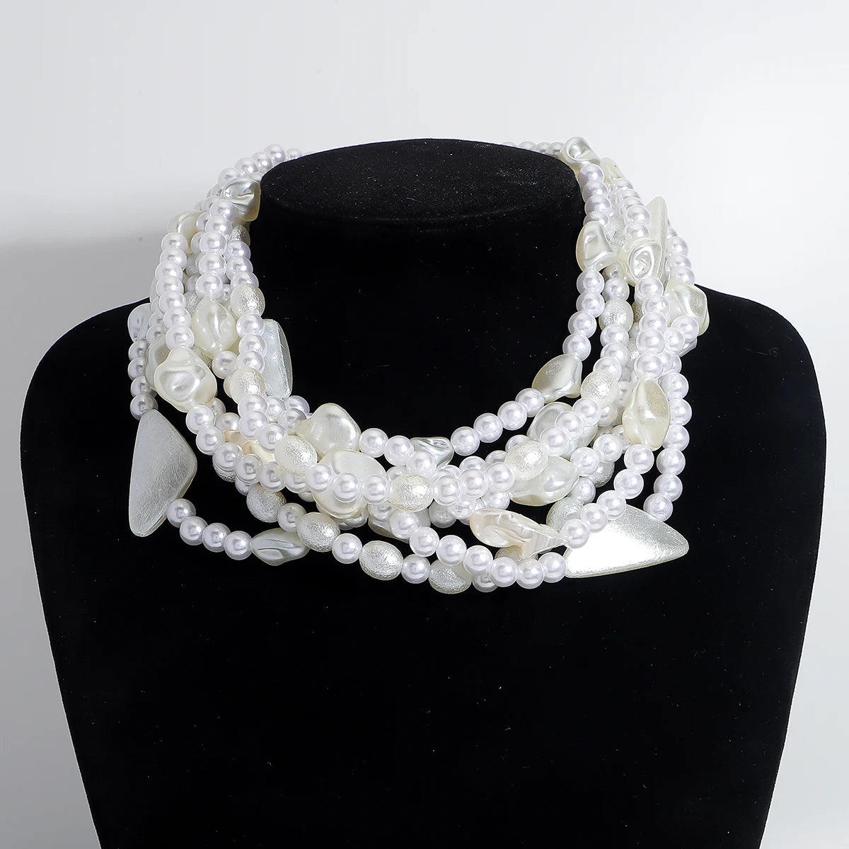 Elegant Handmade Long Pearl Necklace for Women – Multilayer Design
