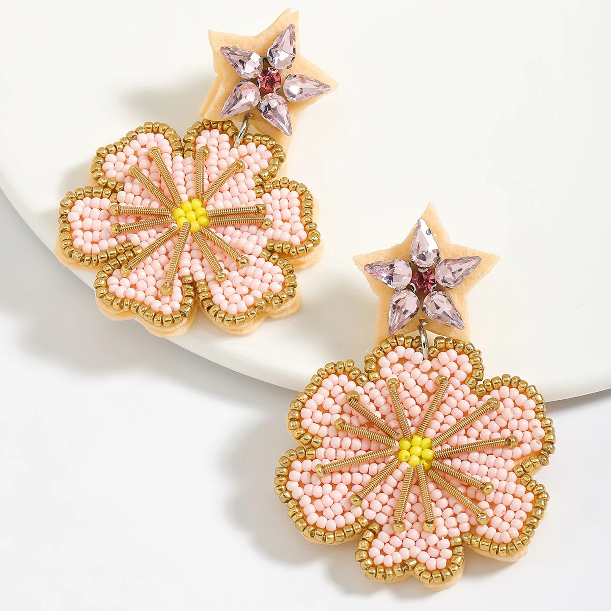Starry Bloom Bead Earrings