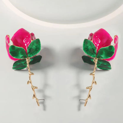 Blossoming Rose Earrings