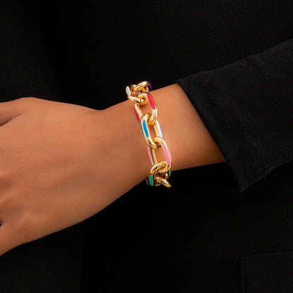 Punk Vibes Colorful Chain Bracelet