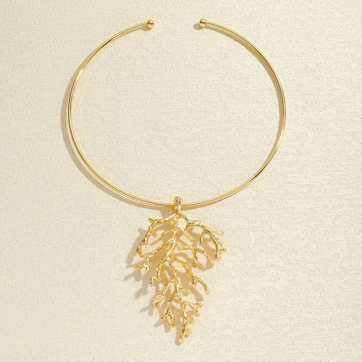 Coral Charm Choker Necklace