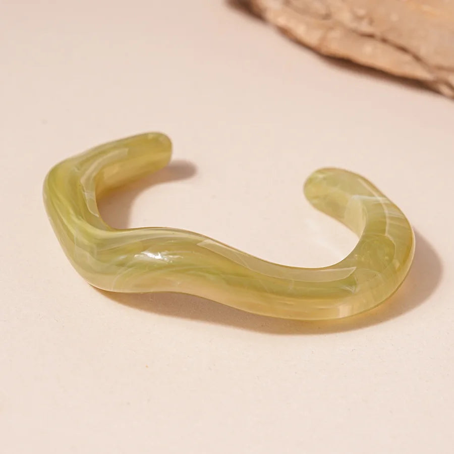 Vintage Acrylic Geometric Cuff Bracelet