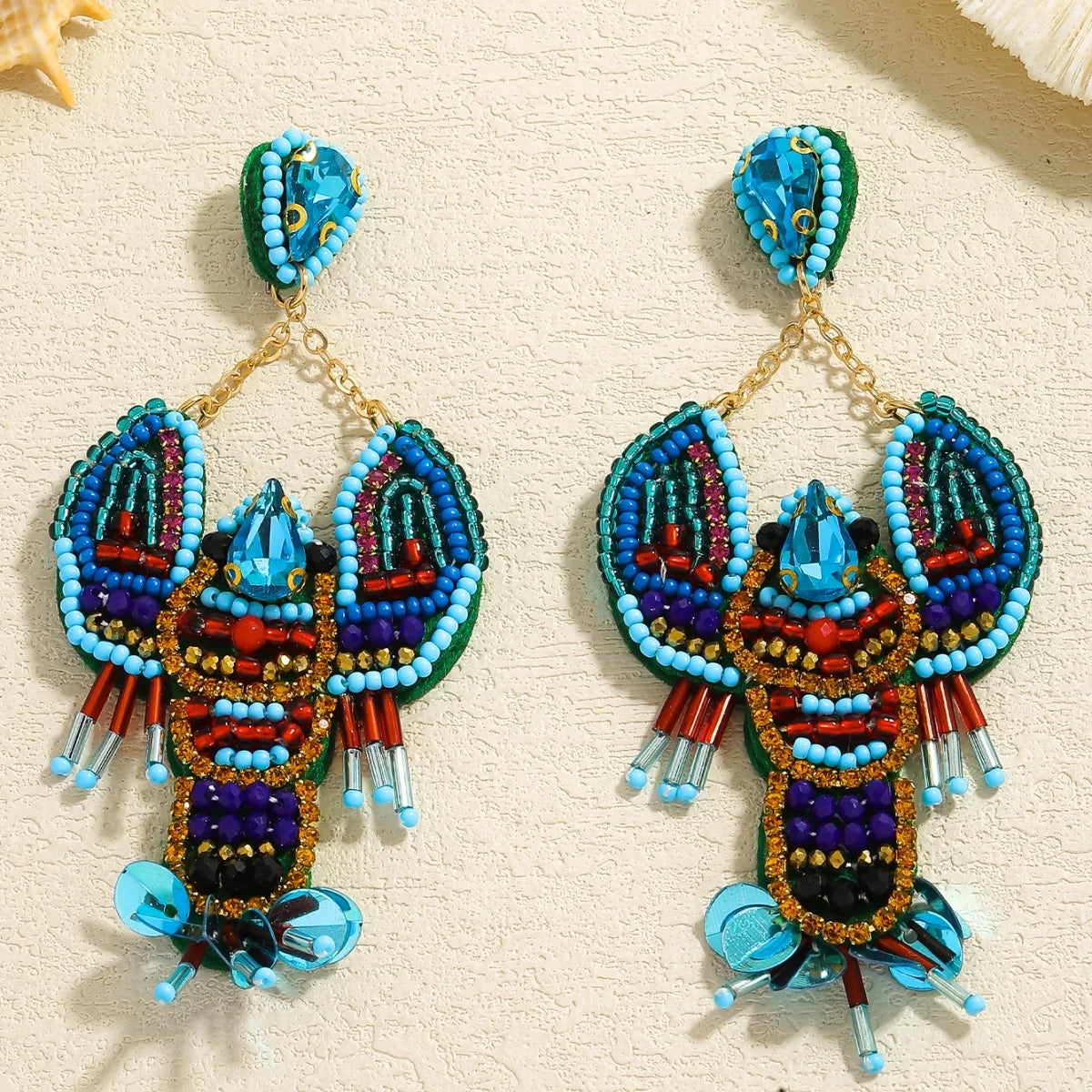 Sea Creature Beaded Dangles