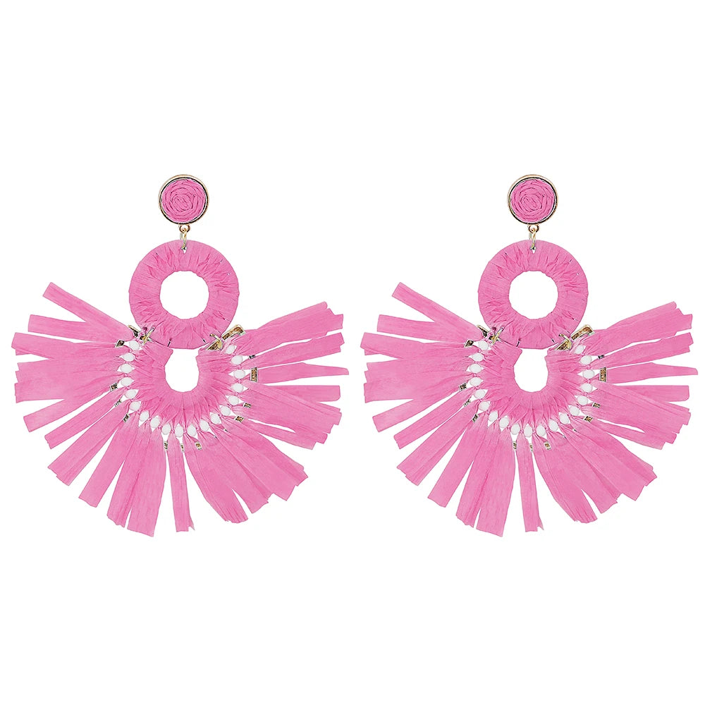 Statement Boho: Exaggerated Tassel Earrings