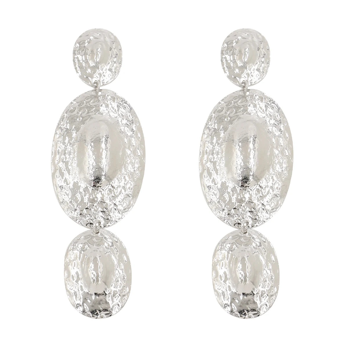 Retro Oval Texture Earrings