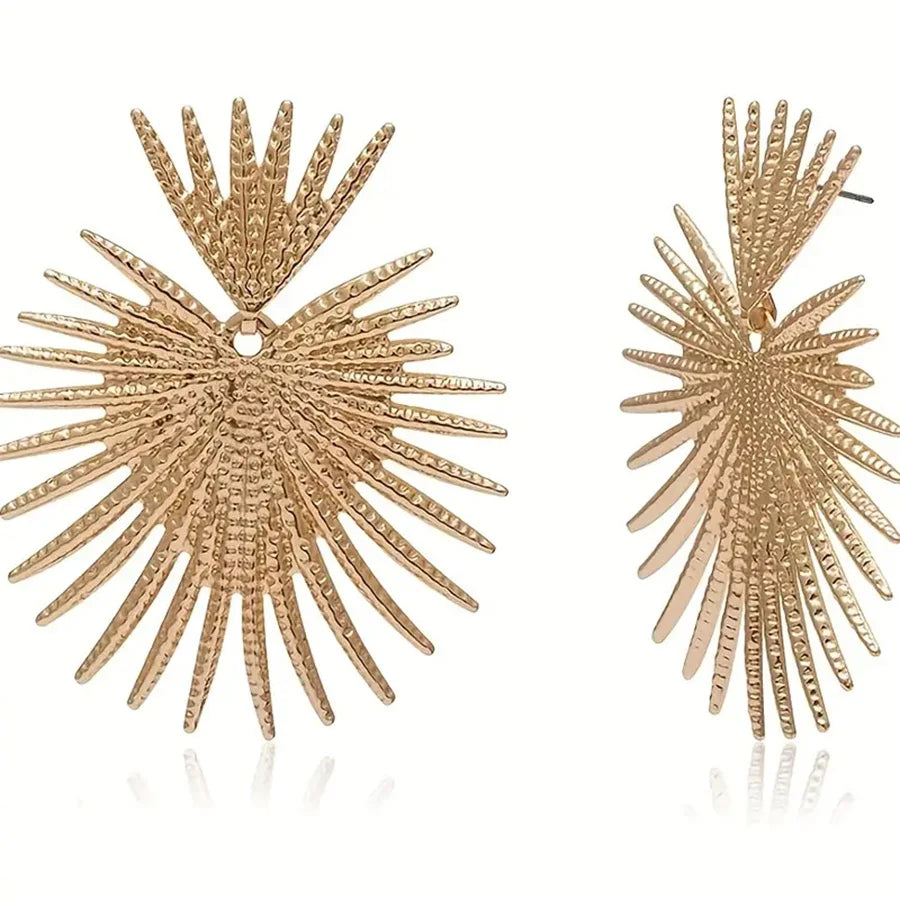 Urban Punk Glow – Gold Statement Earrings & Bangle Set