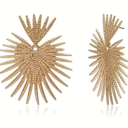 Urban Punk Glow – Gold Statement Earrings & Bangle Set