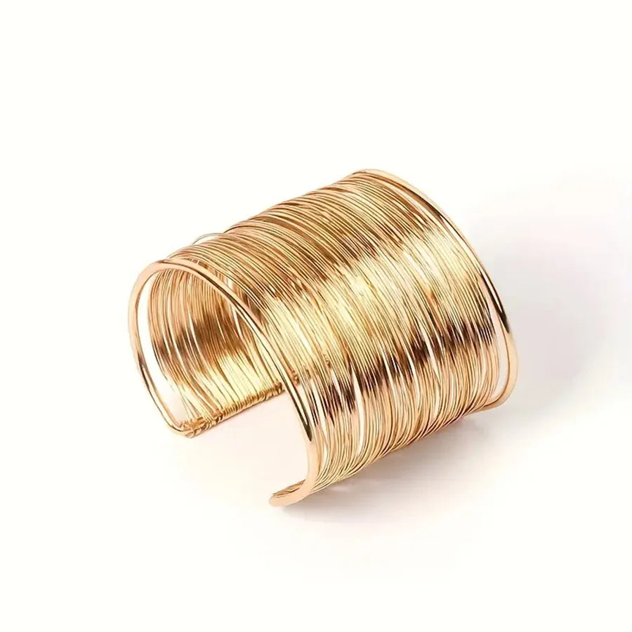 Urban Punk Glow – Gold Statement Earrings & Bangle Set