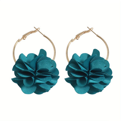 Summer Petal Hoop Earrings