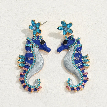 Marine Sparkle Drop Earrings
