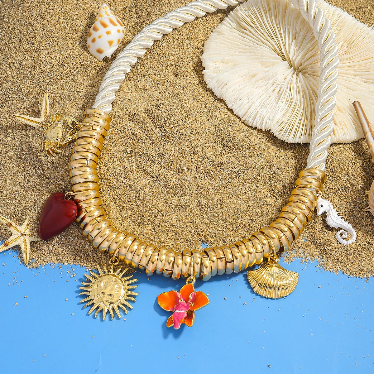Trendy Ocean Charm Necklace