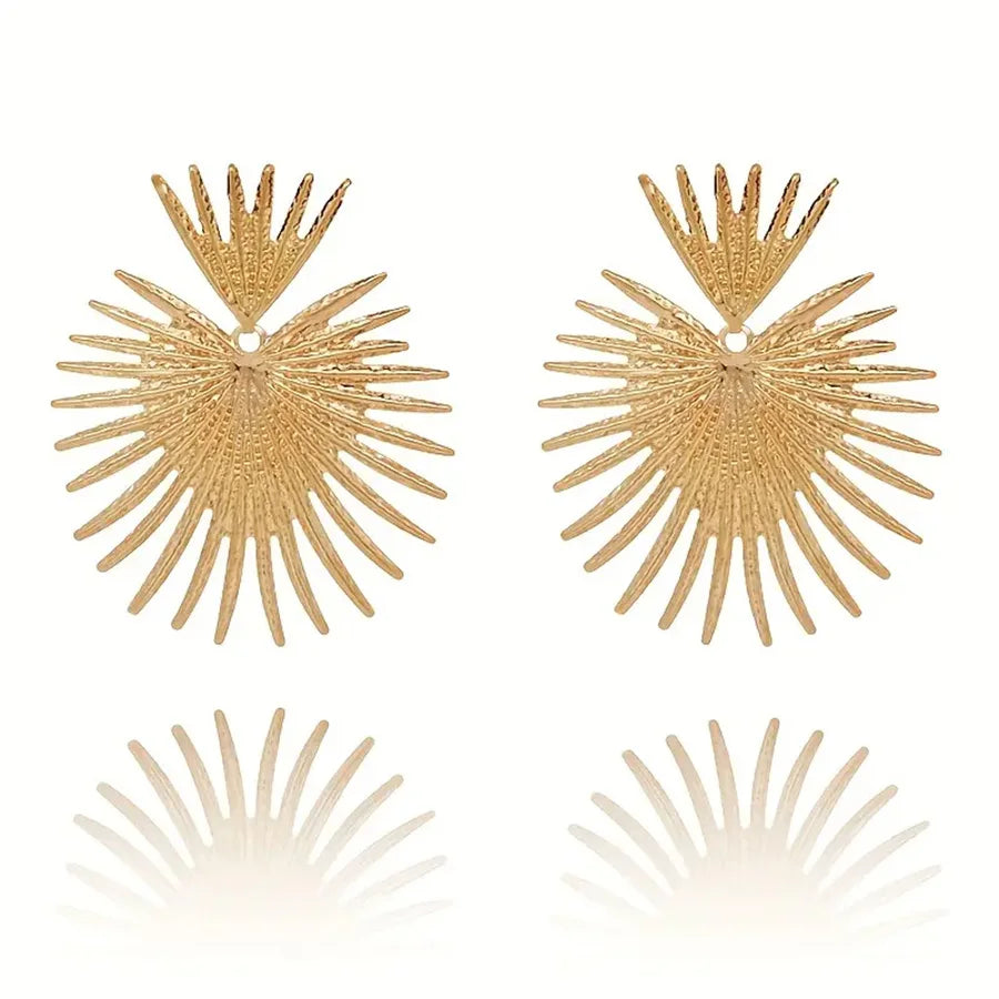 Urban Punk Glow – Gold Statement Earrings & Bangle Set