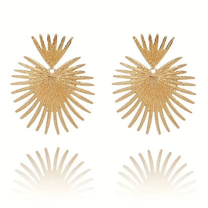 Urban Punk Glow – Gold Statement Earrings & Bangle Set