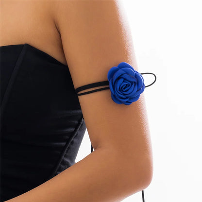 Big Rose Flower Clavicle Chain Necklace