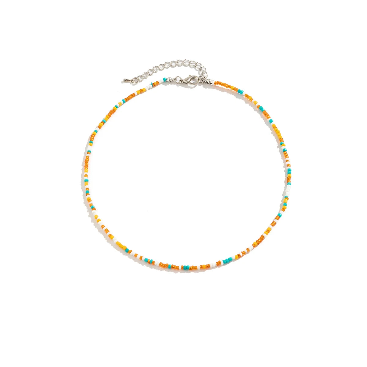 Bohemian Mixed Color Seed Bead Necklace