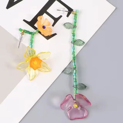 Bohemian Colorful Beaded Plant Necklace