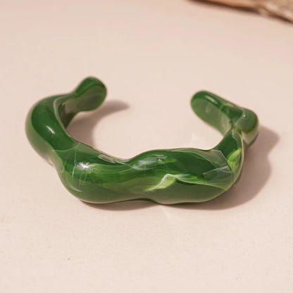 Vintage Acrylic Geometric Cuff Bracelet