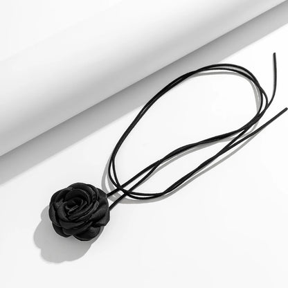 Big Rose Flower Clavicle Chain Necklace