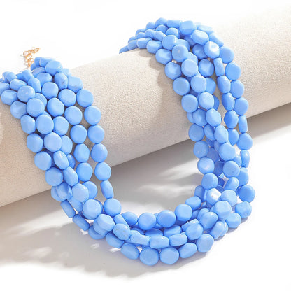 Blue Boho Layers Necklace