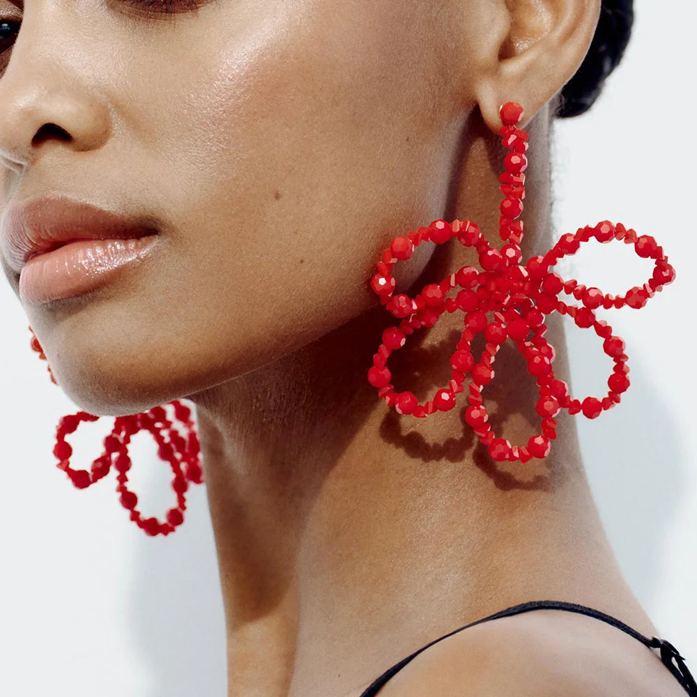 Boho Crystal Blossom Earrings