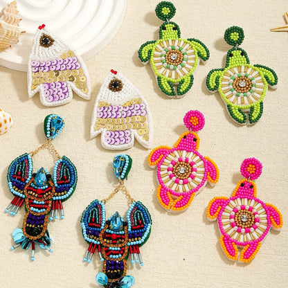 Sea Creature Beaded Dangles