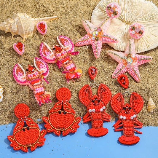 Ocean Charm Lobster & Crab Earrings